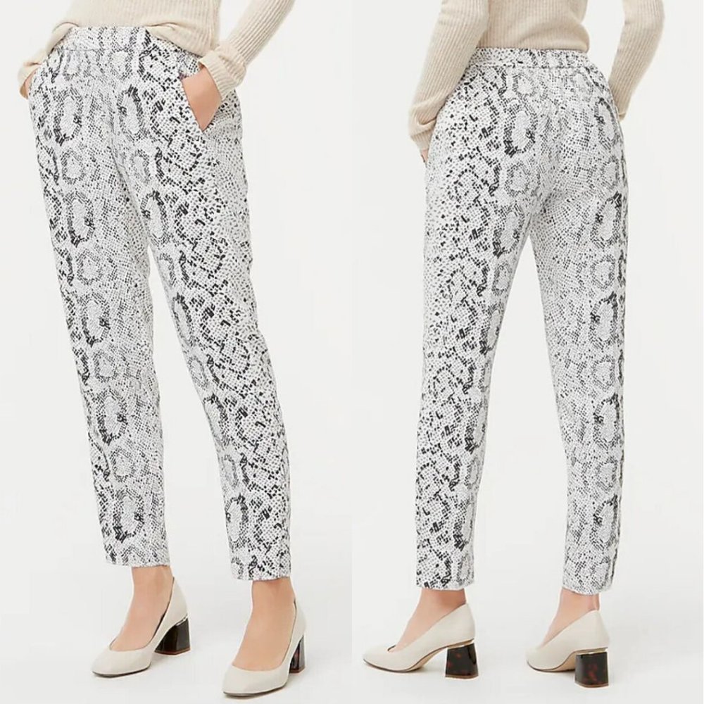 J. Crew Jamie Snakeskin Print Pants